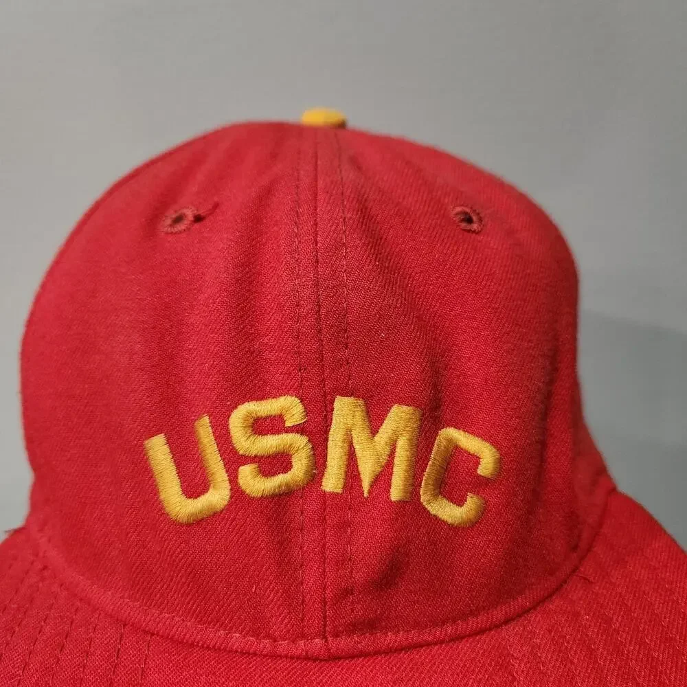 VTG 80s‎ USMC United States Marine Corps New Era Snapback Med Large Hat Cap USA